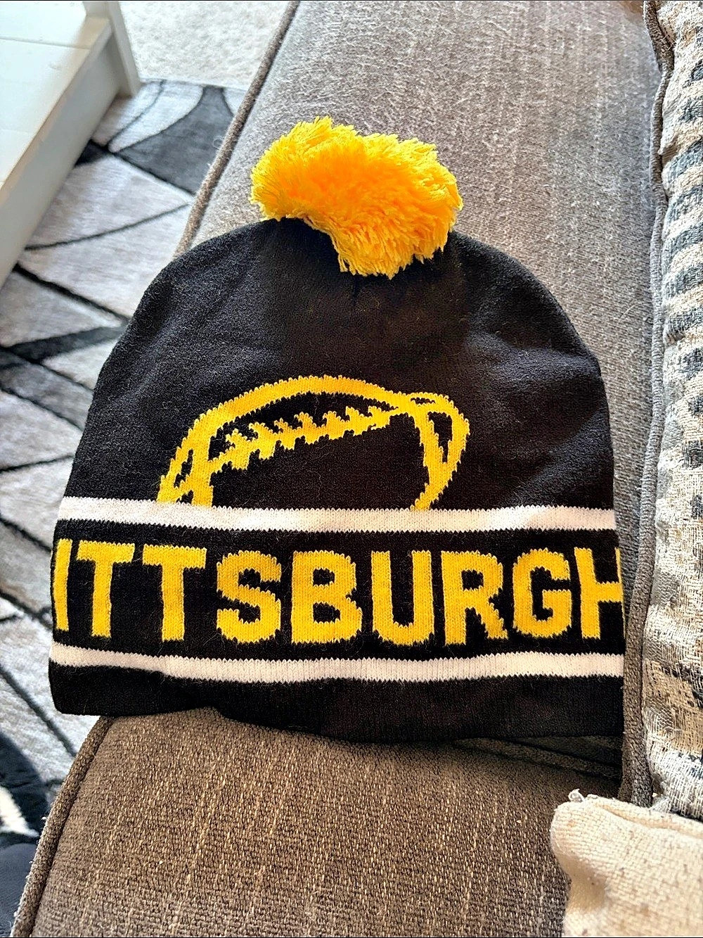 NFL Pittsburgh Football Pom Beanie